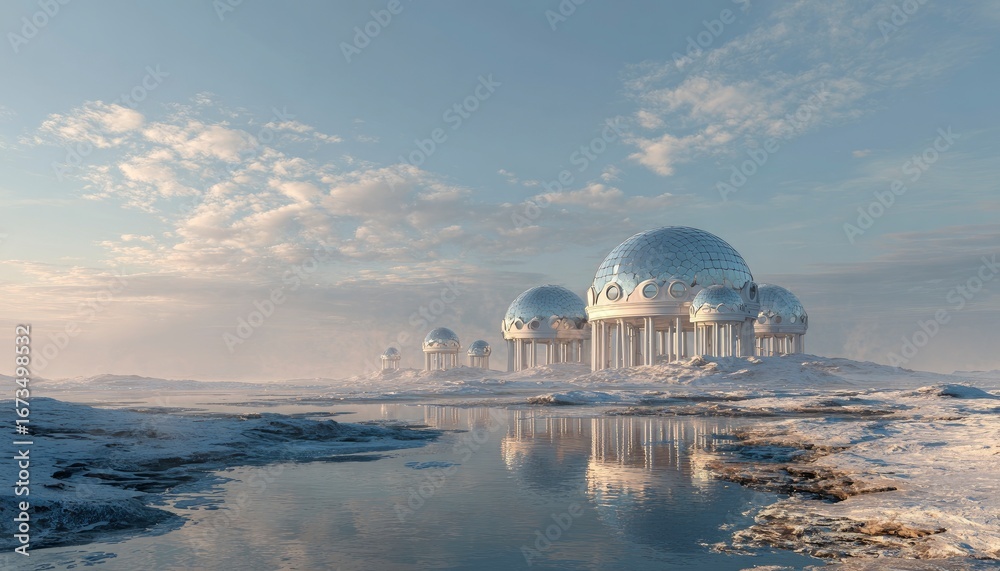 Fototapeta premium Crystalline Sanctuaries of Xylos