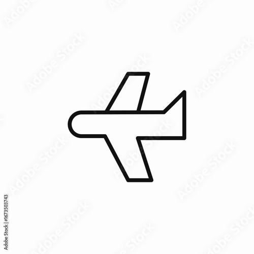 airplane aircraft flying icon sign vector