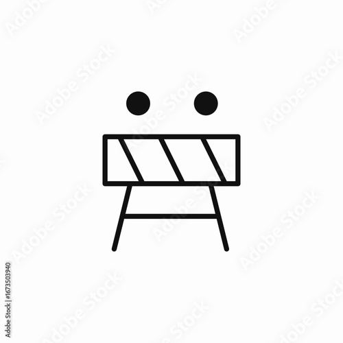 construction road barrier icon sign vector