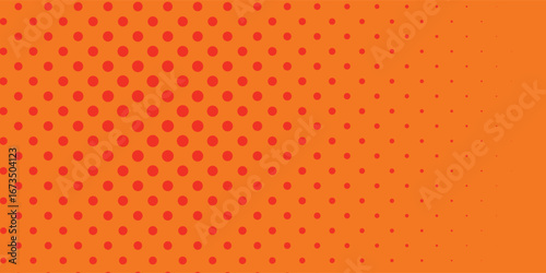 Dots halftone orange color pattern gradient texture with technology digital background. Dots pop art comics with summer best seller