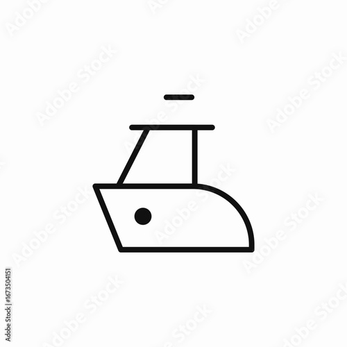 motor boat yacht icon sign vector