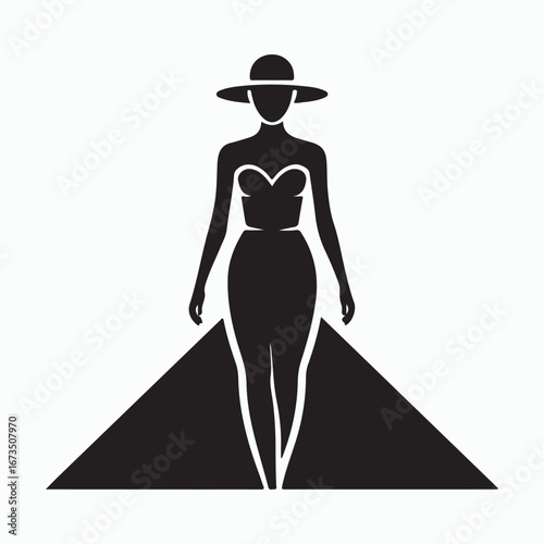 Fashion Runway Solid Icon Modeling Show Symbol