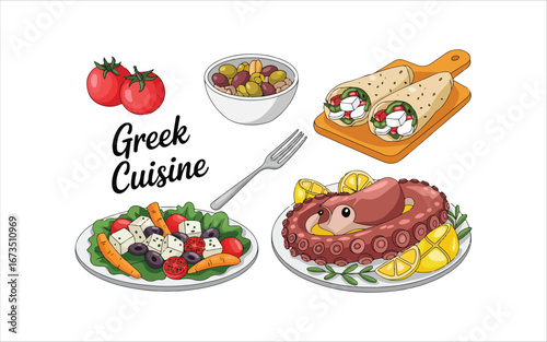 Big vector set of healthy food ingredients. Hand drawn sketches. Isolated objects
