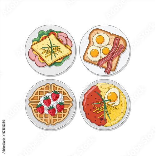Big vector set of healthy food ingredients. Hand drawn sketches. Isolated objects