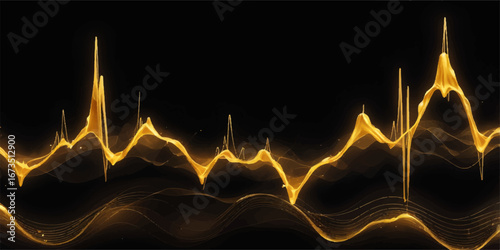 Burning medical heartbeat wave illustration