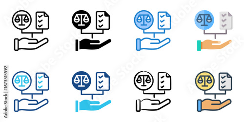Compliance Management icon set multiple style collection 
