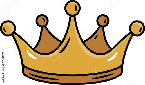 golden crown isolated on white