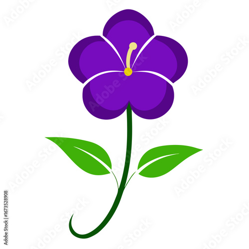  wishbone purple torenia flower vector on-white
