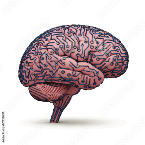 Unleash your mind's potential with this stunning brain circuit visual for innovation and technology concepts
