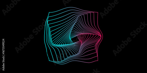 Abstract graphic representation of an individual's psyche with a geometric soul and creative brain