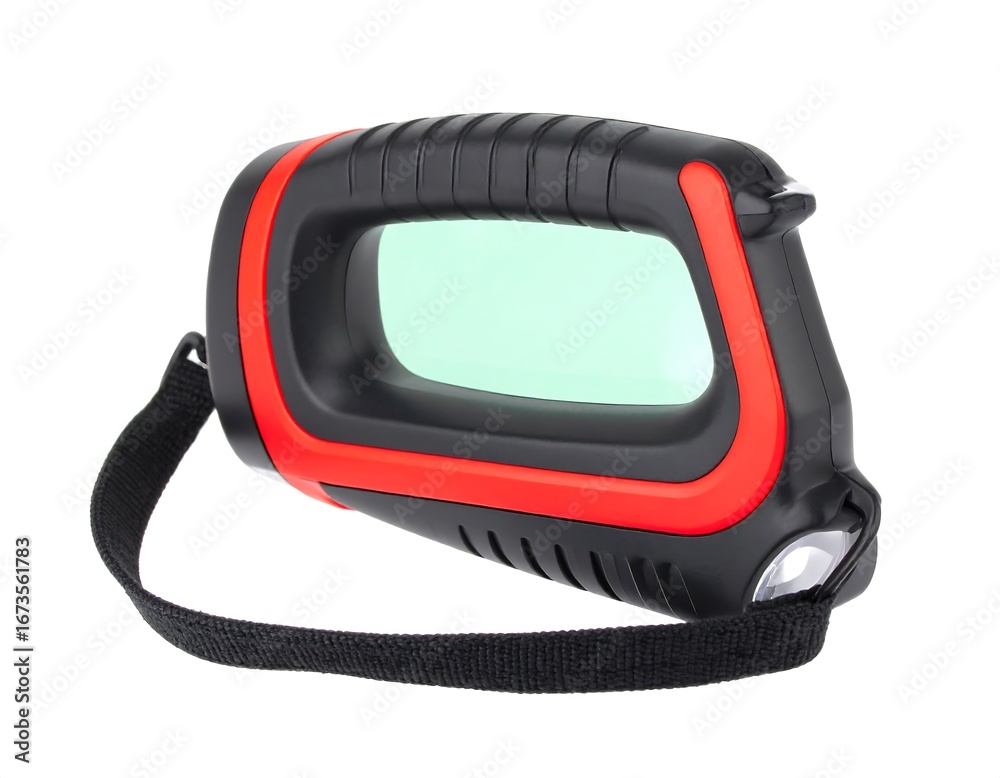 Fototapeta premium Black and red portable flashlight