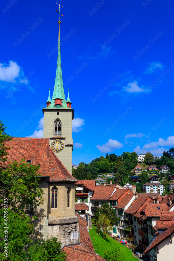 Obraz premium Nydegg church, the oldest church in Bern, Switzerland