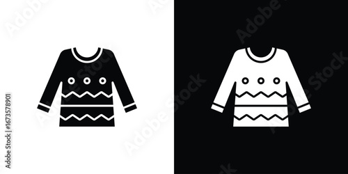Sweater icons, emblem logo or badge designs.