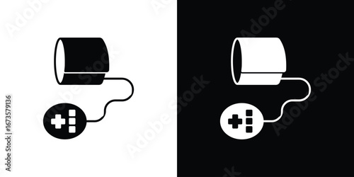 Sphygmomanometer icons, emblem logo or badge designs.