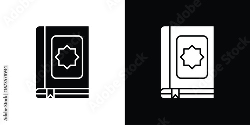 Quran kareem icons, emblem logo or badge designs.