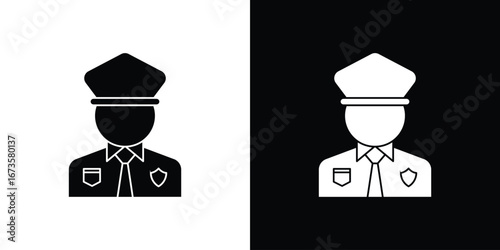 Police icons, emblem logo or badge designs.