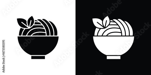 Pasta icons, emblem logo or badge designs.