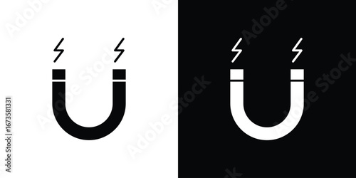 Magnet icons, emblem logo or badge designs.
