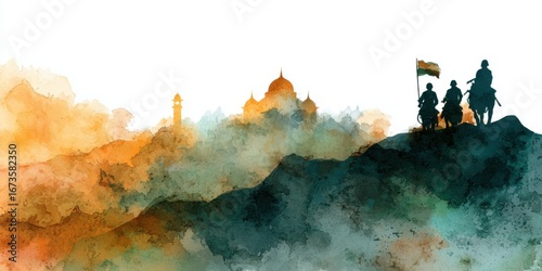 Watercolor Poster Design Honoring Kargil Vijay Diwas