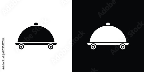 Food delivery icons, emblem logo or badge designs.