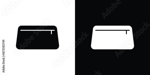 Cosmetic bag icons, emblem logo or badge designs.