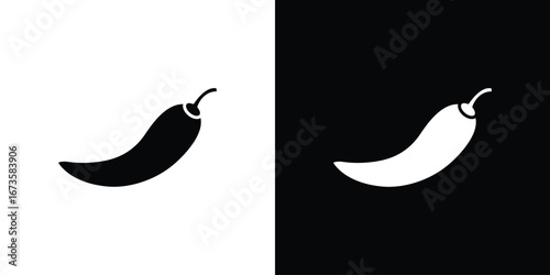 Chilli icons, emblem logo or badge designs.