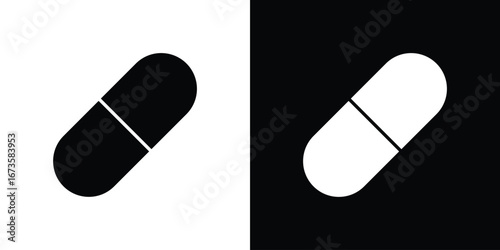 Capsule icons, emblem logo or badge designs.