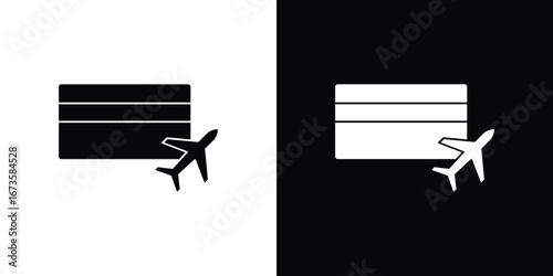 Air tickets icons, emblem logo or badge designs.