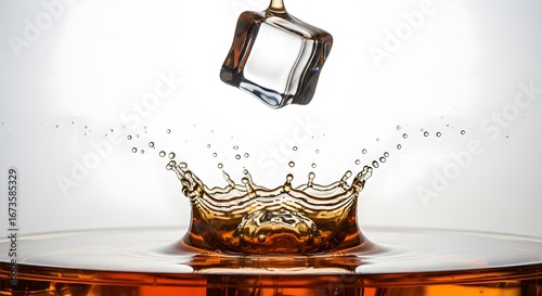 Wallpaper Mural Ice Cube Dropping into Iced Tea Torontodigital.ca