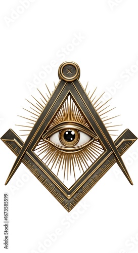 Golden Eye of Providence: 3D Render