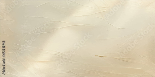 Abstract old crumpled paper texture with white clouds against a pale blue sky