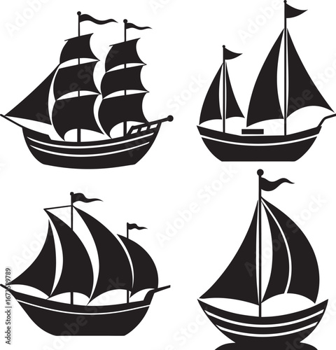 Sailboat icon stock vector 