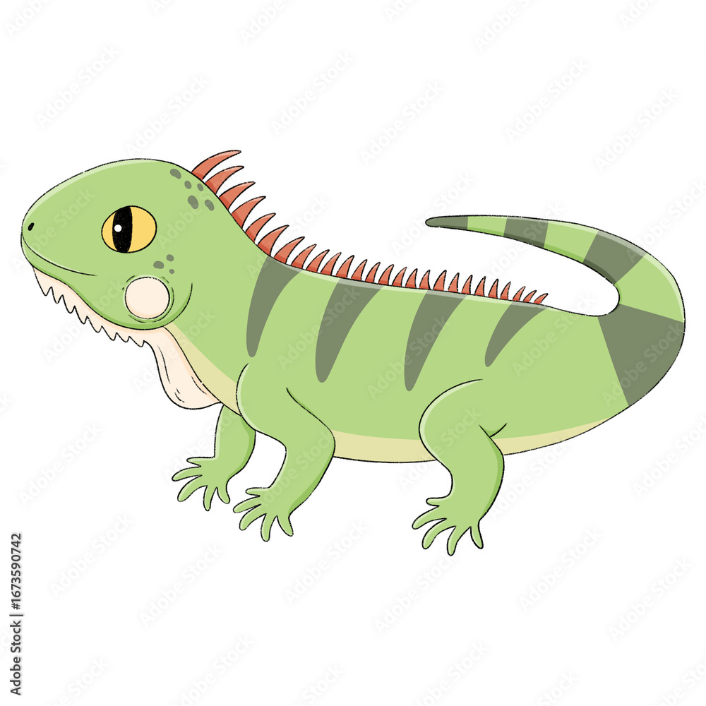 Obraz premium Cute Iguana cartoon
