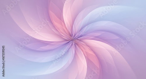 Abstract Floral Artwork with Delicate Pastel Tones and Gentle Swirls