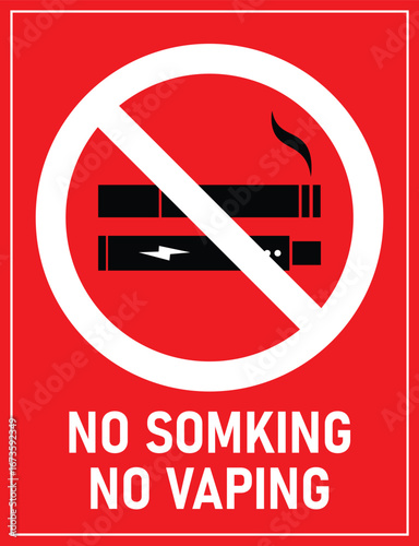 No smoking and no vaping sign