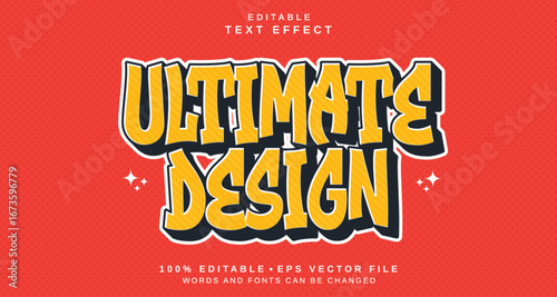 Editable text style effect - Ultimate Design text style theme.