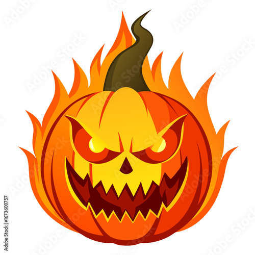 vector illustration of a fire