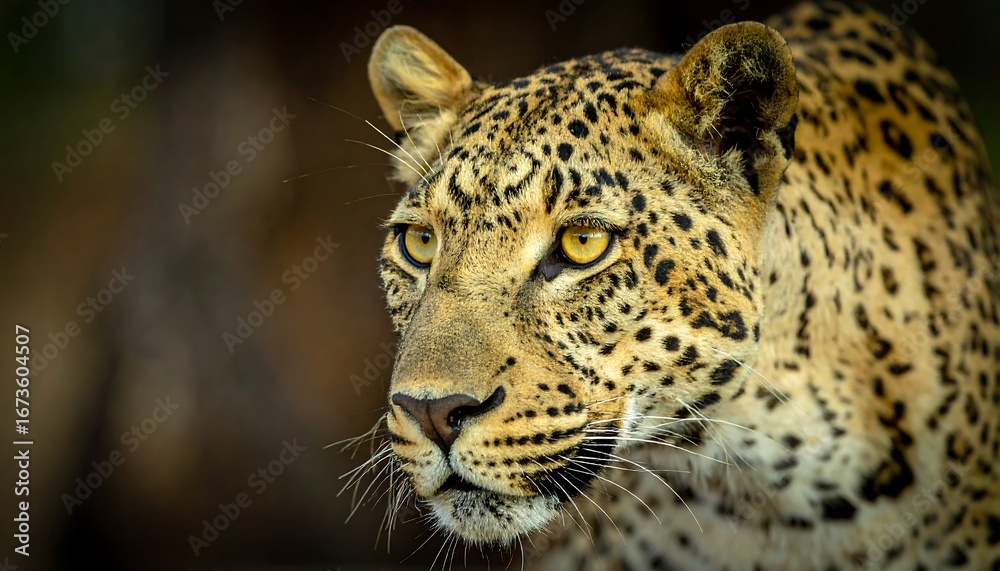 Fototapeta premium Close-up of a watchful leopard