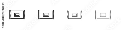 Wipes pack icon symbol. Vector isolated illustration.