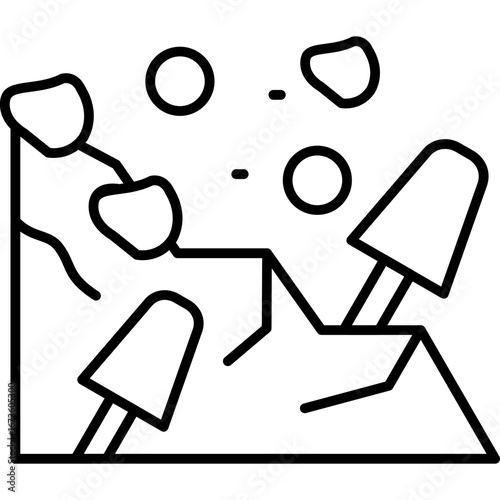 Avalanche Icon Vector Element