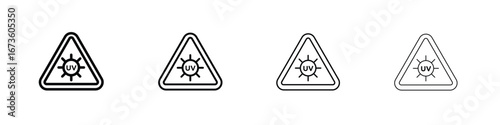 UV light do not look sign symbol. Vector isolated illustration.