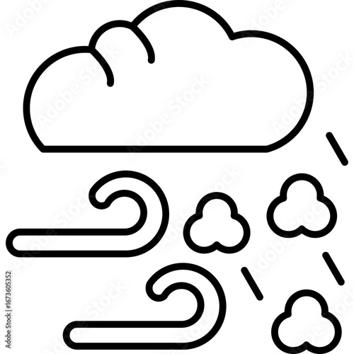 Snow Storm Icon Vector Element