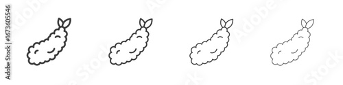 Tempura icon symbol. Vector isolated illustration.