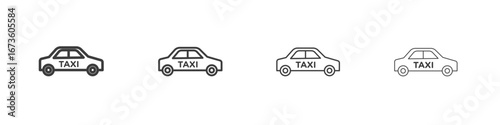 Taxi icon symbol. Vector isolated illustration.