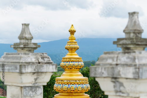 Pagoda in Thai Temple, Sacred Landmark of Thailand