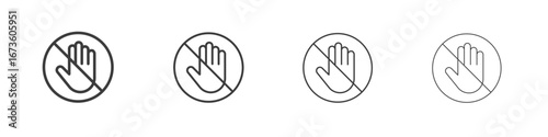 Stop sign symbol. Vector isolated illustration.