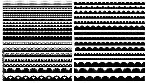 Photos Vector seamless set with jagged edge