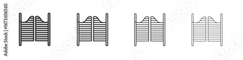 Saloon door icon symbol. Vector isolated illustration.