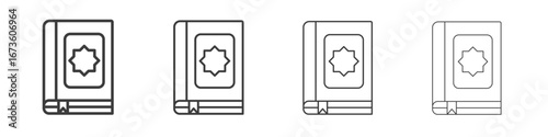 Quran kareem icon symbol. Vector isolated illustration.