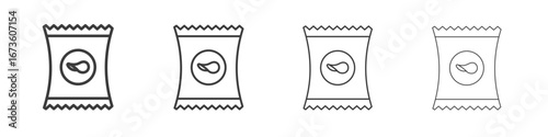 Potato chips icon symbol. Vector isolated illustration.